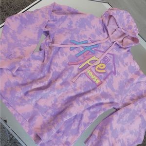 Hype House Purple Tie Dye Pop Culture Hoodie Sweater Pullover Size Large
